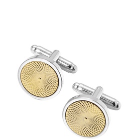 Engraved Centre Round Cufflinks