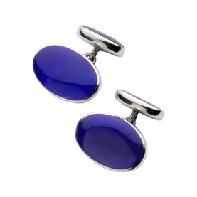 Blue Lapis Oval Cufflinks