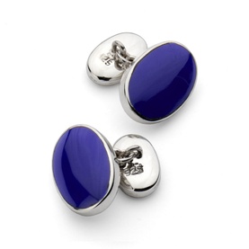 Blue Lapis Oval Cufflinks