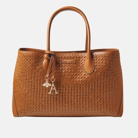 London Woven Leather Tote Bag