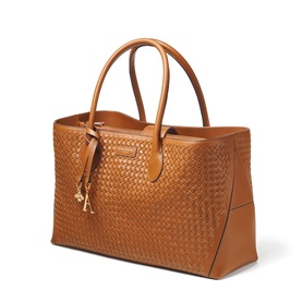 London Woven Leather Tote Bag