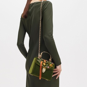 Mayfair&reg; Embroidered Birds of Paradise Midi Crossbody Bag