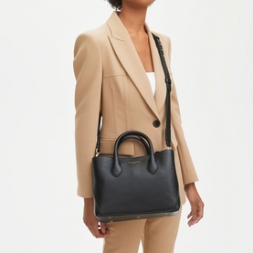 London Midi Grained Leather Tote Bag
