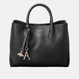 London Midi Grained Leather Tote Bag