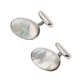 Mother of Pearl Oval Cufflinks