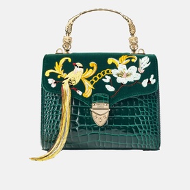 Mayfair&reg; Embroidered Bird of Paradise Midi Crossbody Bag