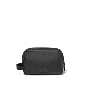 Leather-Trim Canvas Wash Bag