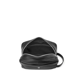 Leather-Trim Canvas Wash Bag