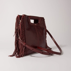 M Fringed Leather Bag