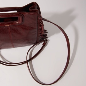 M Fringed Leather Bag