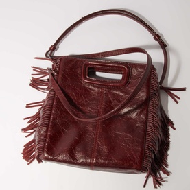 M Fringed Leather Bag