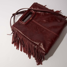M Fringed Leather Bag