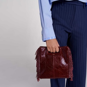 M Fringed Leather Bag