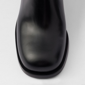 Brushed Leather Logo Boots