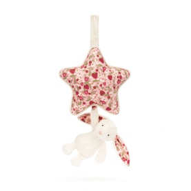 Blossom Cream Bunny 'Berry' Musical Pull 30cm