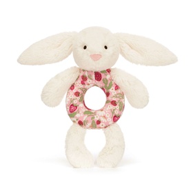 Blossom Bunny 'Berry' Ring Rattle 18cm