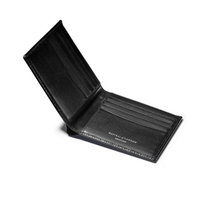 Grained Leather Billfold Wallet