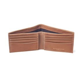 Woven Leather Billfold Wallet