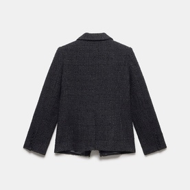 Boucl&eacute; Double Breasted Blazer
