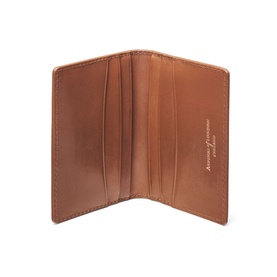Double Fold Woven Leather Cardholder