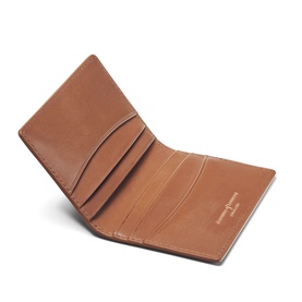 Double Fold Woven Leather Cardholder