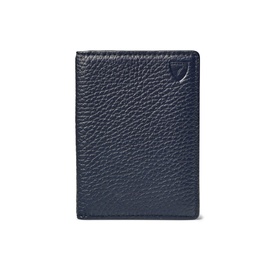 Double Fold Grained Leather Cardholder