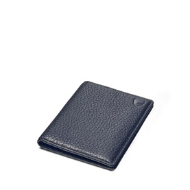 Double Fold Grained Leather Cardholder