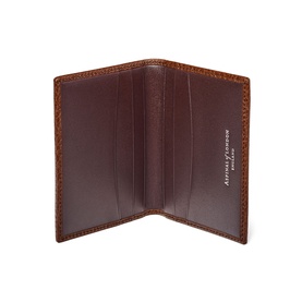 Double Fold Grained Leather Cardholder