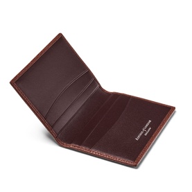 Double Fold Grained Leather Cardholder