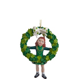 Irish Dancer With Wreath Ornament