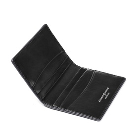 Double Fold Woven Leather Cardholder