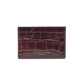 Patent-Croc Leather Cardholder
