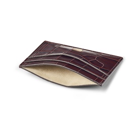 Patent-Croc Leather Cardholder