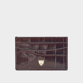 Patent-Croc Leather Cardholder