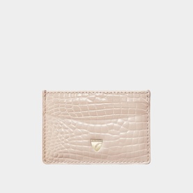 Patent-Croc Shield Logo Leather Cardholder