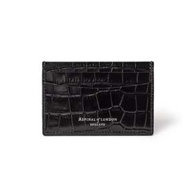 Patent-Croc Shield Logo Leather Cardholder