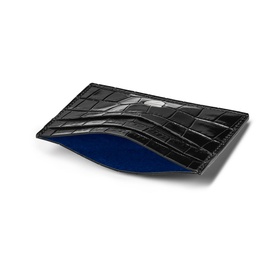 Patent-Croc Shield Logo Leather Cardholder