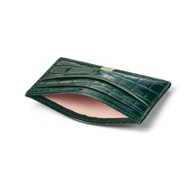 Patent-Croc Shield Logo Leather Cardholder