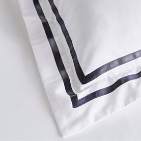 Abbot Duvet Set White Navy