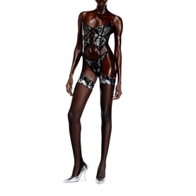 Foiled Fishnet Thong