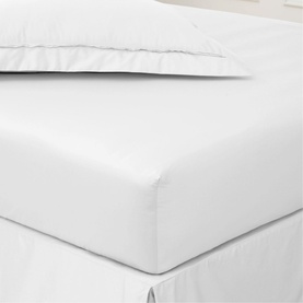 500 Thread Count Fitted Sheet  White