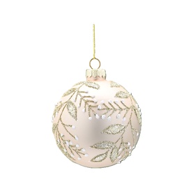 Glitter Leaf Round Tree Decoration