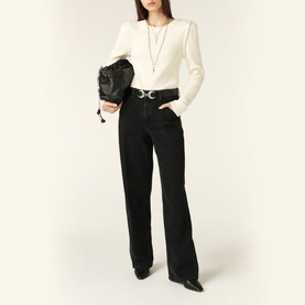 Vocci Mid-Rise Wide Leg Trousers