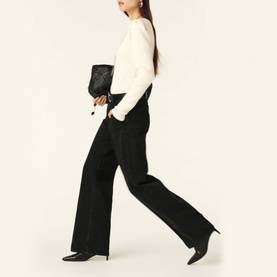 Vocci Mid-Rise Wide Leg Trousers