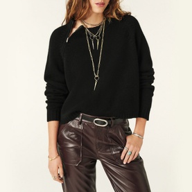 Corvy Zip Cashmere Sweater