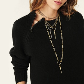 Corvy Zip Cashmere Sweater