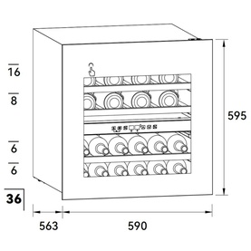 Dual Zone Wine Cooler 36 Bottles Built In