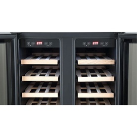 Dual Zone Wine Cooler 40 Bottles Black