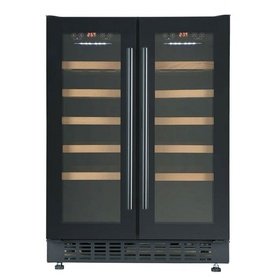 Dual Zone Wine Cooler 40 Bottles Black