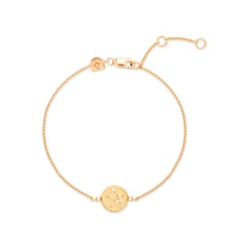Taurus Zodiac Pendant 18k Gold-Plated Bracelet